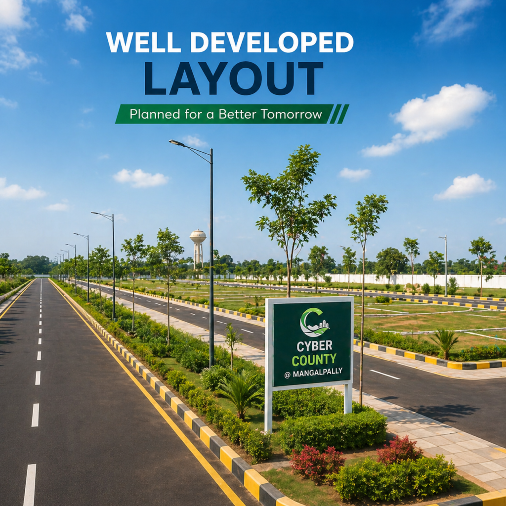Open Plots in Adibatla Hyderabad - Cyber County Layout