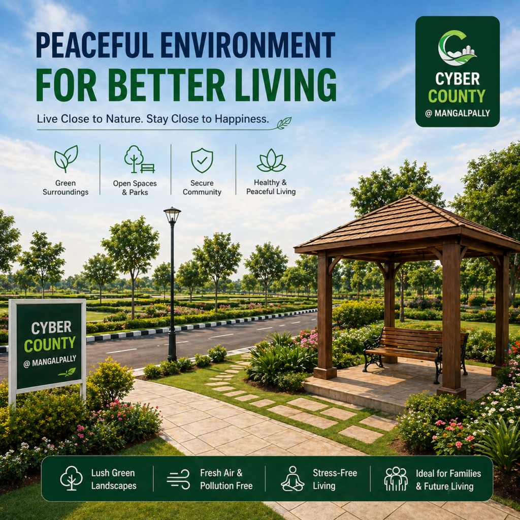 Open Plots in Adibatla Hyderabad - Cyber County Layout