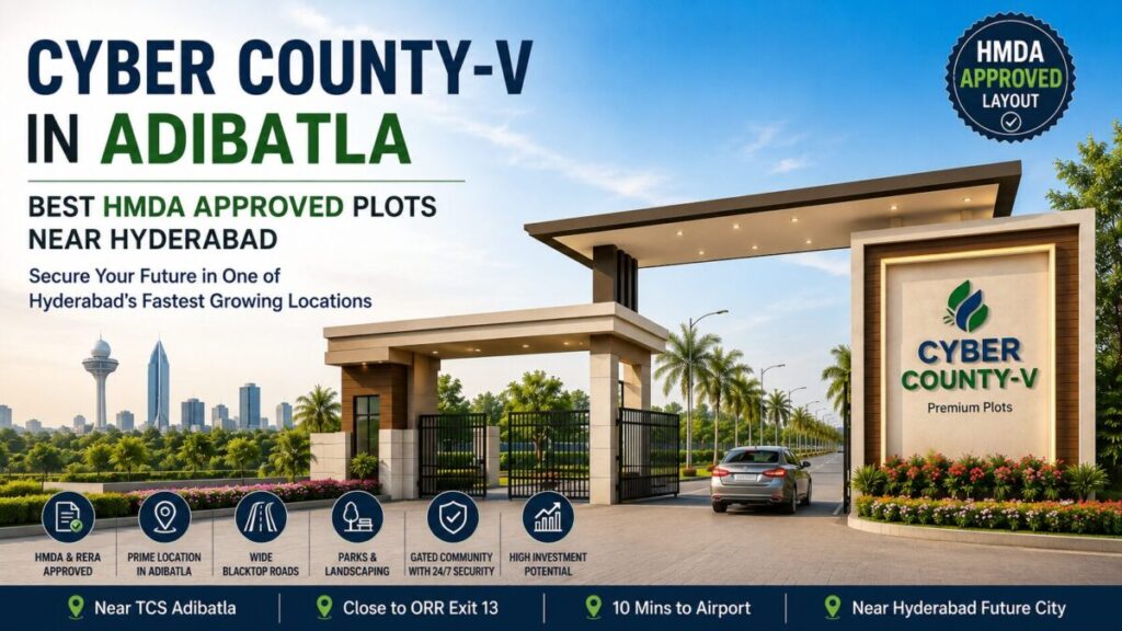 Cyber County-V HMDA Approved Plots in Adibatla Near Hyderabad