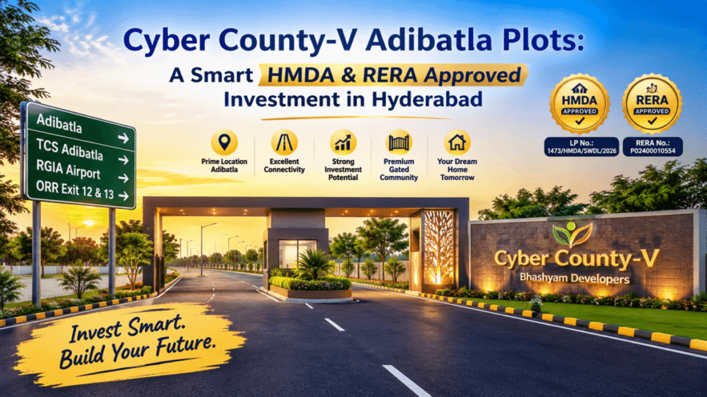 Cyber County-V premium gated plots in Mangalpally Adibatla Hyderabad