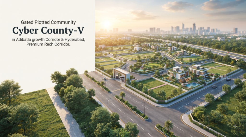 Cyber County-V Adibatla plots, HMDA approved plots in Adibatla