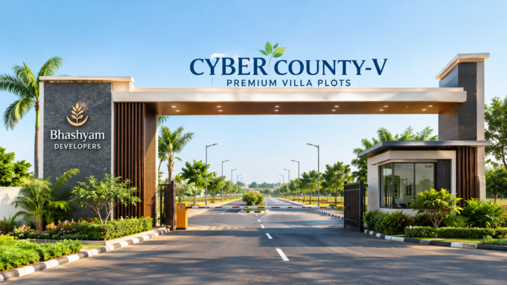 HMDA and RERA approved open plots in Adibatla at Cyber County-V by Bhashyam Developers