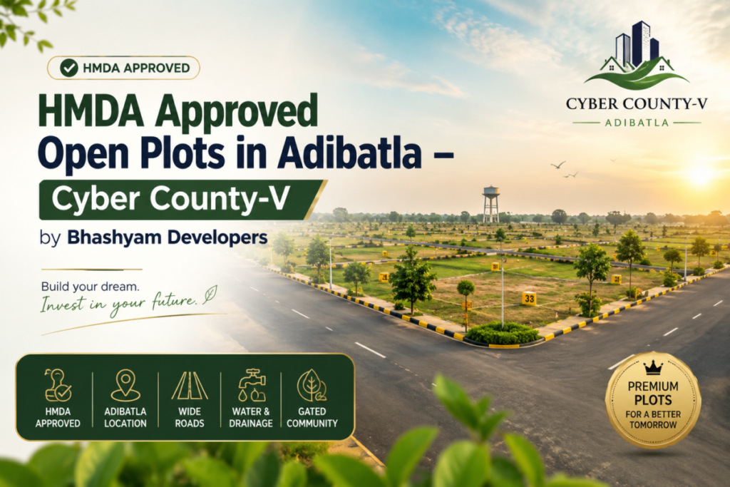 HMDA approved open plots at Cyber County-V, Mangalpally near Adibatla, Hyderabad